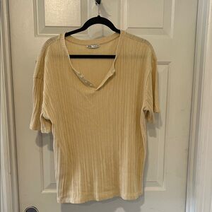 Zara Beige button shirt